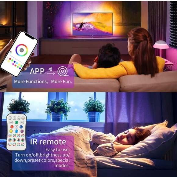 🎉Smart Led Strip Lights,65.6ft APP Control Light Strips Work with Alexa &Google - Picture 6 of 8